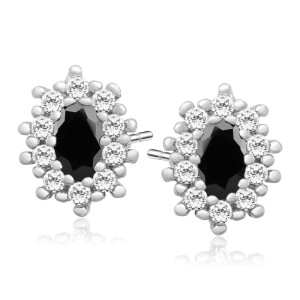Cercei argint cu piatra neagra DiAmanti Z1099E_B-DIA (Argint 925‰ 2,1 g.) Cercei argint cu piatra neagra DiAmanti Z1099E_B-DIA (Argint 925‰ 2,1 g.)
